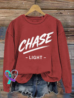 Chase Light Vintage Art Print Casual Sweatshirt Red / S