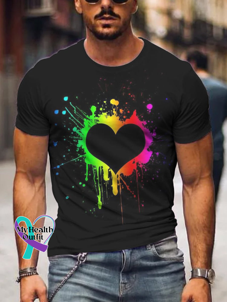 Colorful Love Men’s T-Shirt Multicolor / S