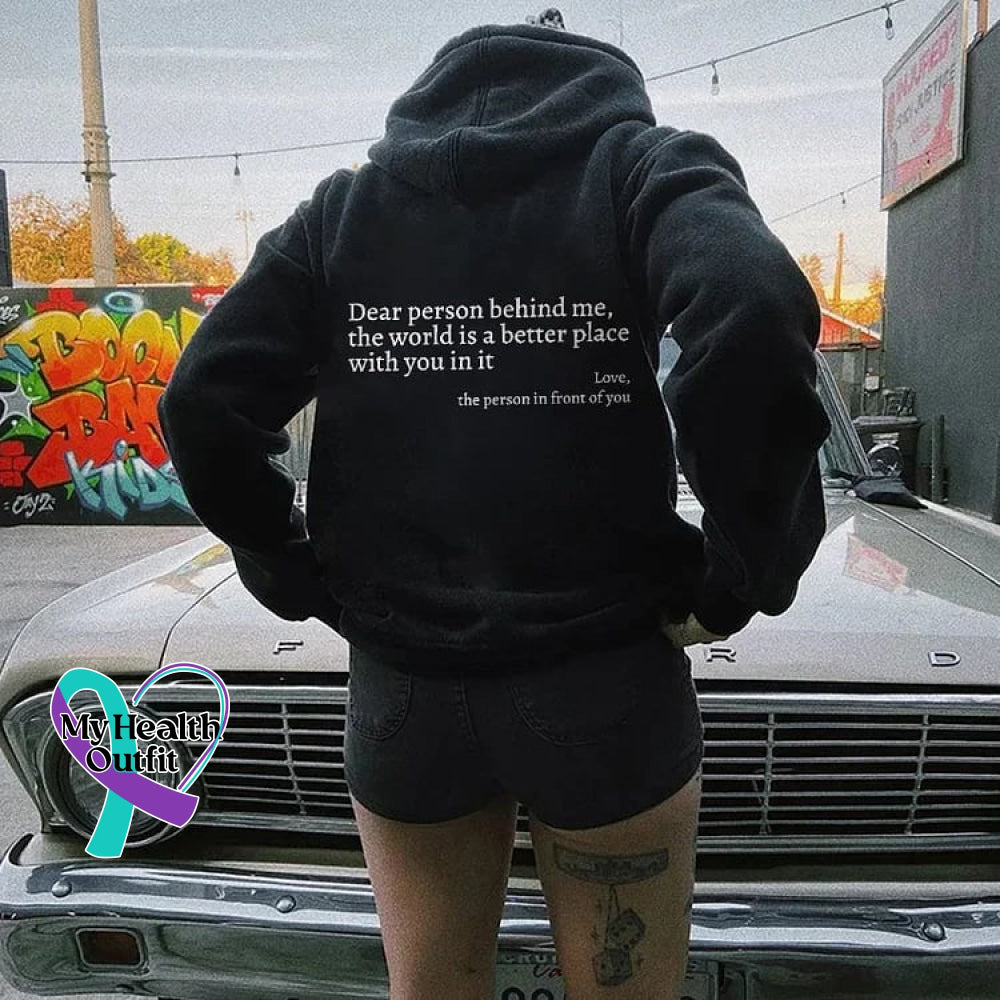’Dear Person Behind Me’ Sweatshirt Black / S