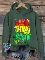 Every Little Thing Is Gonna Be Alright Art Print Casual Sweatshirt Green / S