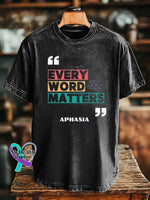 EVERY WORD MATTERS APHASIA T-shirt Black / S