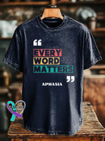 EVERY WORD MATTERS APHASIA T-shirt Blue / S