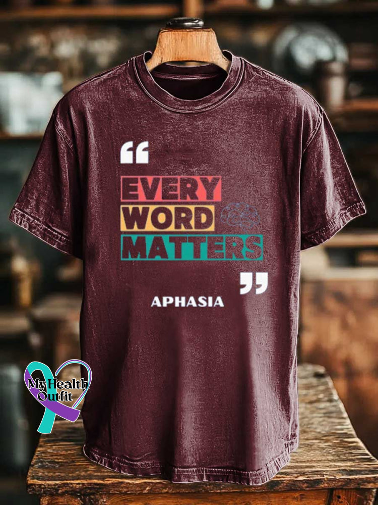 EVERY WORD MATTERS APHASIA T-shirt Red / S