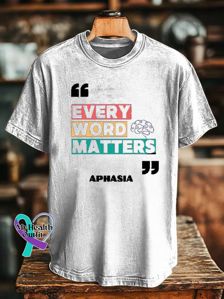 EVERY WORD MATTERS APHASIA T-shirt White / S