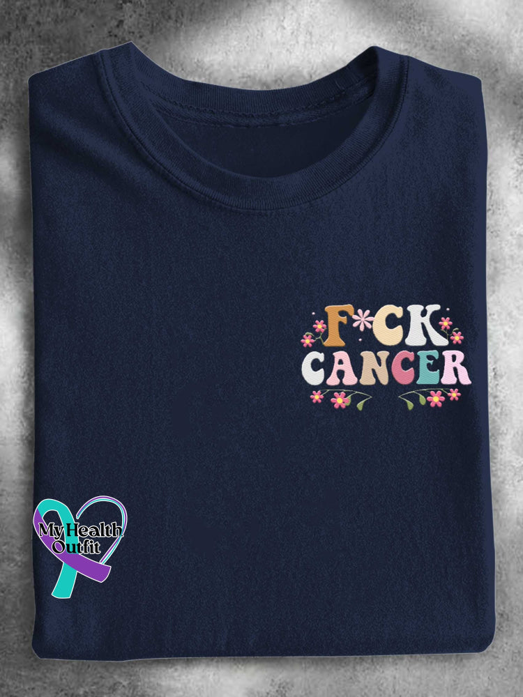 F*ck Cancer T-shirt Blue / S