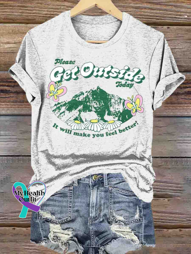 Get Outside Art T-shirt White / S