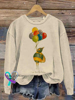 Hap-Bee Birthday Art Casual Sweatshirt Apricot / S
