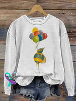 Hap-Bee Birthday Art Casual Sweatshirt White / S