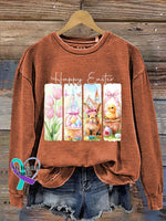 Happy Easter Bunny Casual Sweatshirt Orange / S