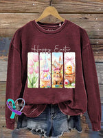Happy Easter Bunny Casual Sweatshirt Red / S
