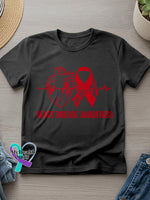 Heart Disease Awareness Art Casual T-Shirt Black / S