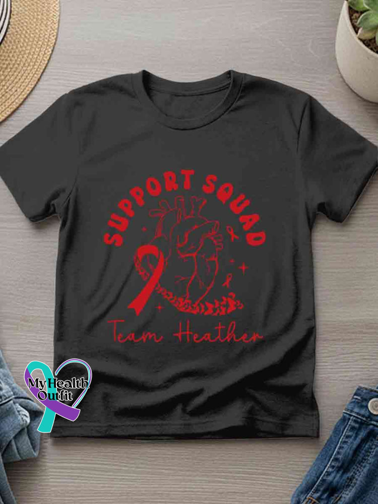 Heart Heathy Art Print T-shirt Black / S