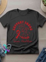 Heart Heathy Art Print T-shirt Black / S