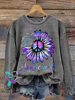 Hippie Soul Peace Sign Casual Sweatshirt Grey / S