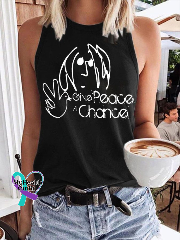Hippie Women’s Printed Tank Top Black / S