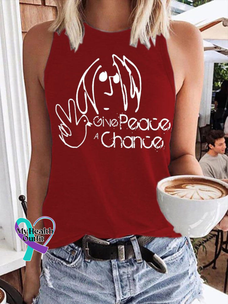 Hippie Women’s Printed Tank Top Burgundy / S