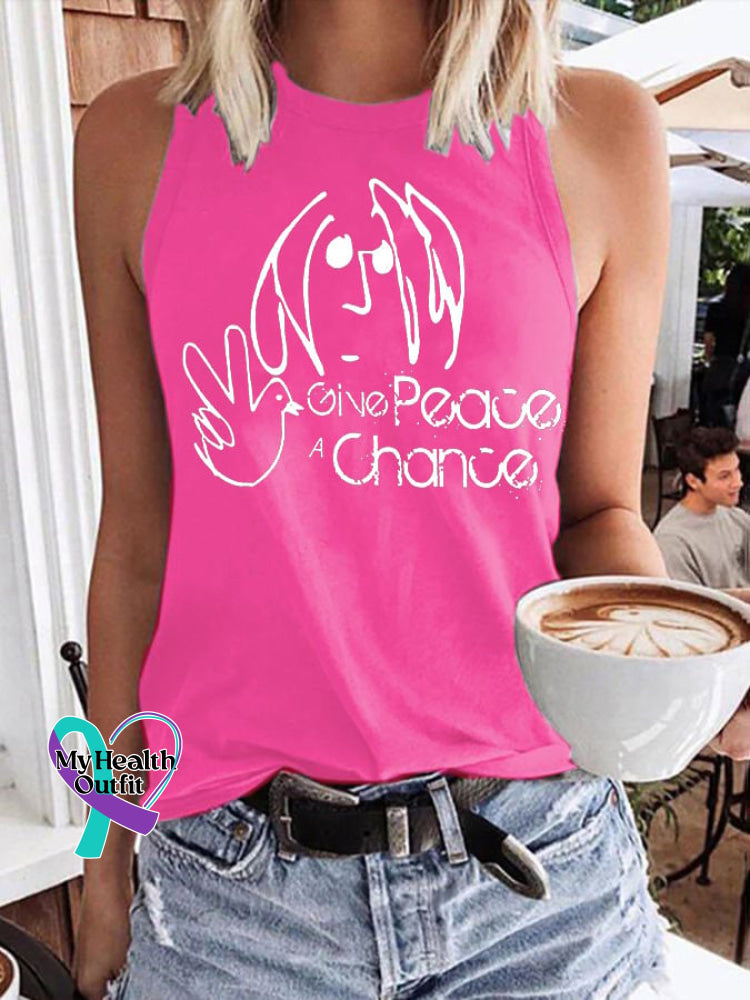 Hippie Women’s Printed Tank Top Fuchsia / S
