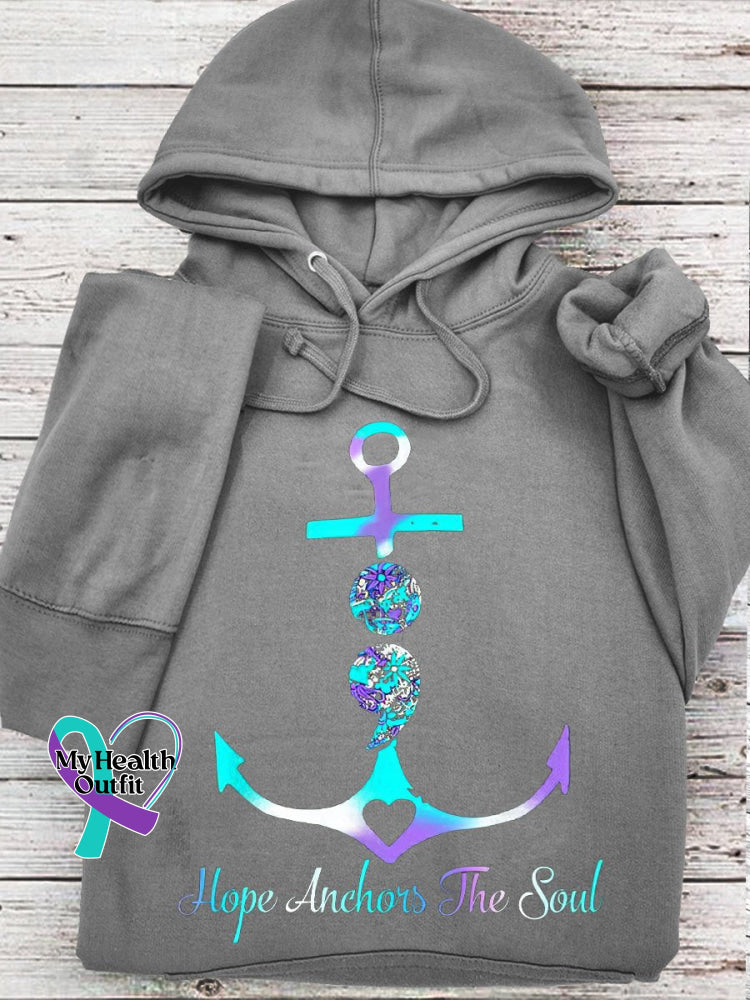 Hope Anchors The Soul Casual Hoodie Grey / S