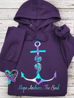 Hope Anchors The Soul Casual Hoodie Purple / S