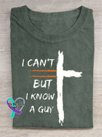 I Can’t But Know A Guy Letter Art Design T-Shirt Green / S