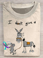I Don’t Give A Art Print T-shirt Khaki / S