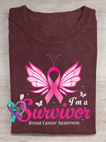 I ’m A Survivor Breast Cancer Awareness T-shirt Red / S
