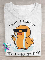 I Will Handle It Art T-shirt White / S
