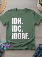 IDK Art Print T-shirt Green / S