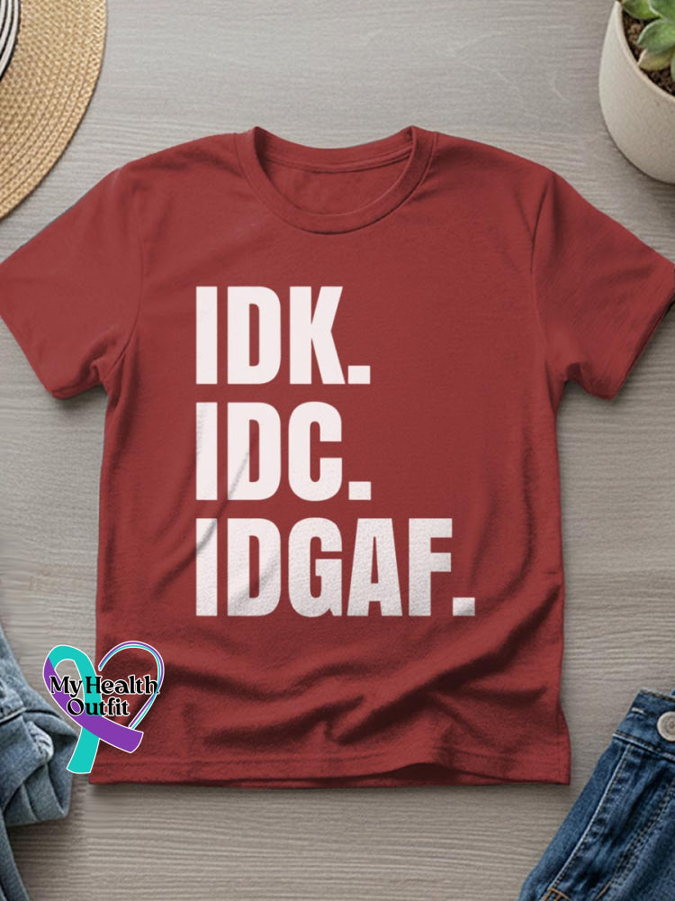 IDK Art Print T-shirt Red / S