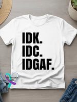 IDK Art Print T-shirt White / S