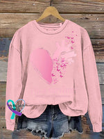 I’m A Survivor Breast Cancer Awareness Print Casual Sweatshirt LightPink / S