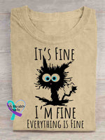I’m Fine Art T-shirt Apricot / S