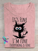I’m Fine Art T-shirt Pink / S