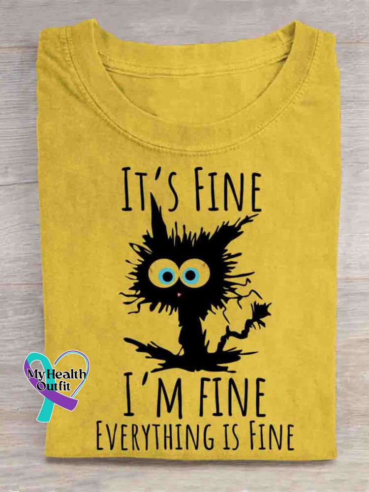 I’m Fine Art T-shirt Yellow / S