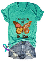 It’s Okay To Not Be Art Casual T-Shirt Green / S