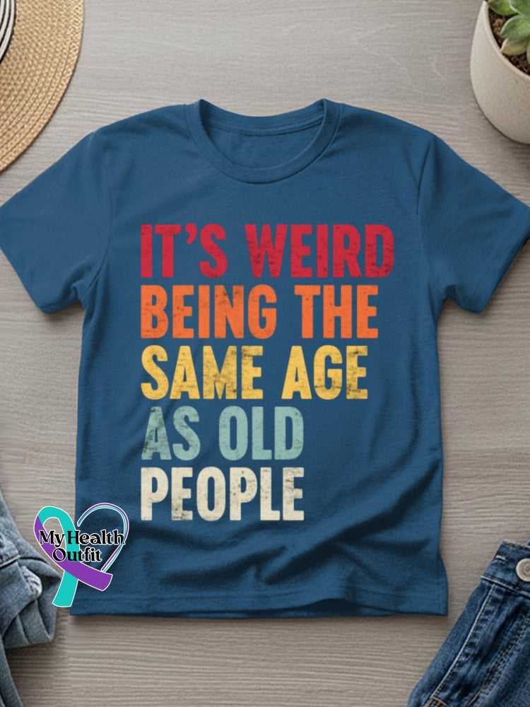 It’s Weird Funny Saying Art Print T-shirt Blue / S
