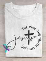 Jesus Vintage Art Print T-shirt White / S