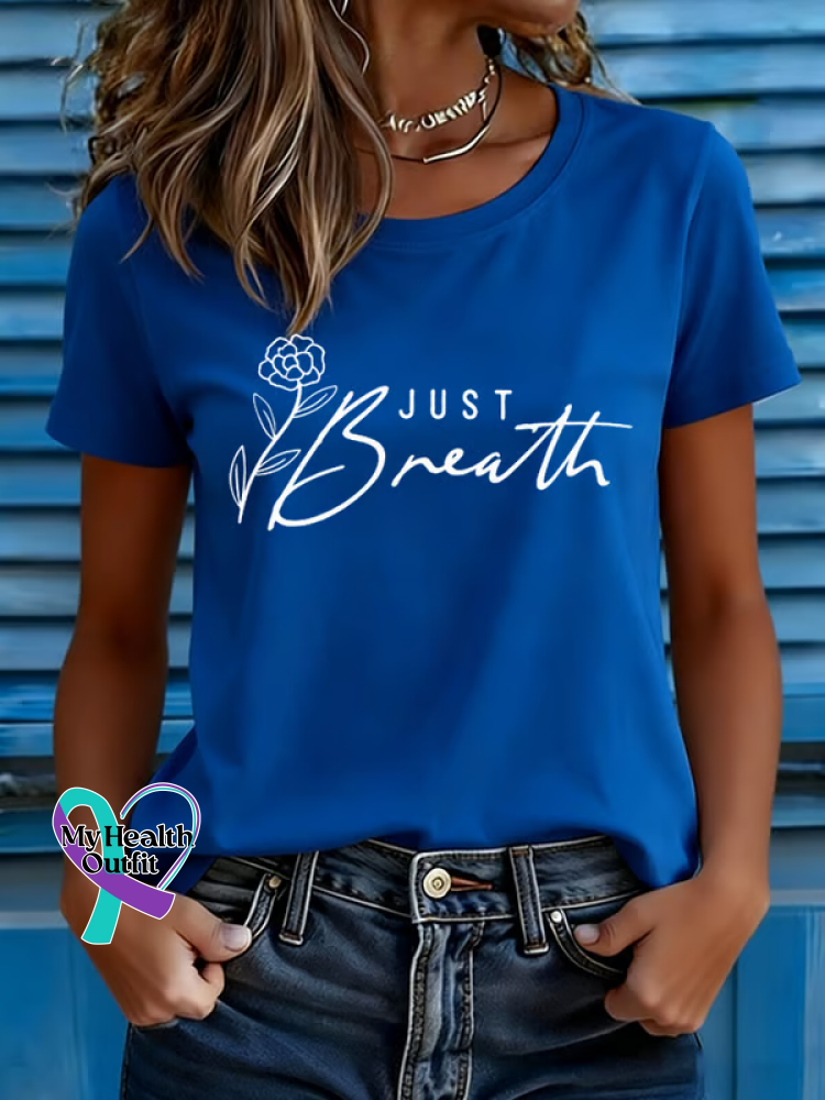 Just Breath T-shirt Blue / S