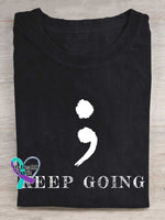 KEEP GOING Colon T-shirt Black / S