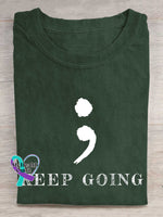 KEEP GOING Colon T-shirt Green / S