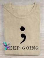 KEEP GOING Colon T-shirt Sand / S