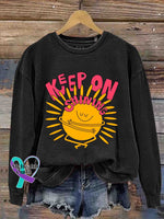 Keep on Shinning Art Casual Sweatshirt Black / S