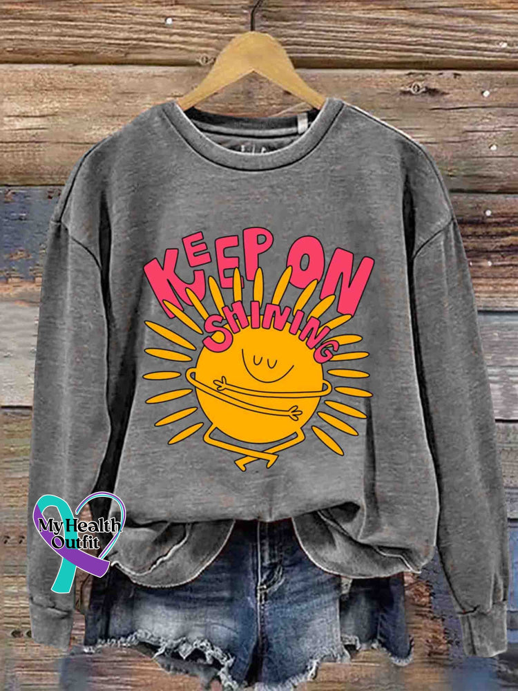 Keep on Shinning Art Casual Sweatshirt Grey / S
