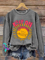 Keep on Shinning Art Casual Sweatshirt Grey / S
