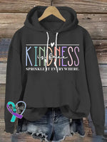 Kindness Vintage Art Print Casual Sweatshirt Black / S