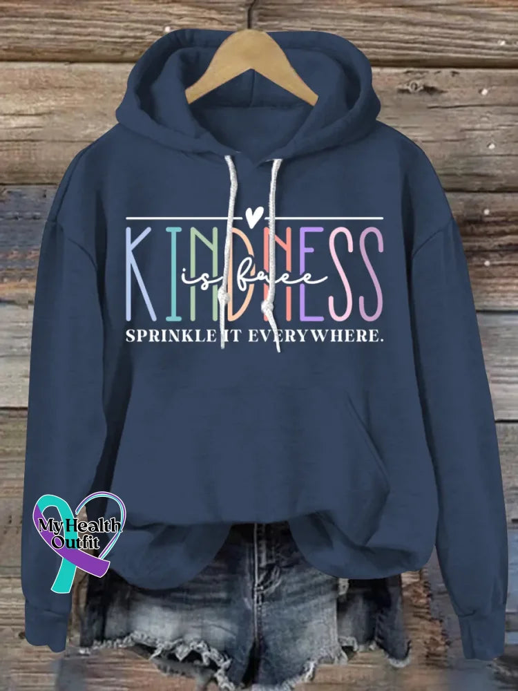 Kindness Vintage Art Print Casual Sweatshirt Blue / S
