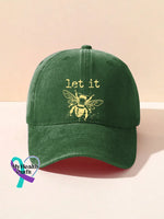 Let It Bee Art Baseball Cap Green / Onesize