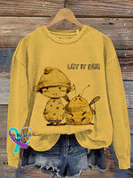 Let It Bee Art Casual Sweatshirt Yellow / S