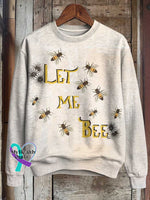 Let It Bee Print Casual Sweatshirt Multicolor / S