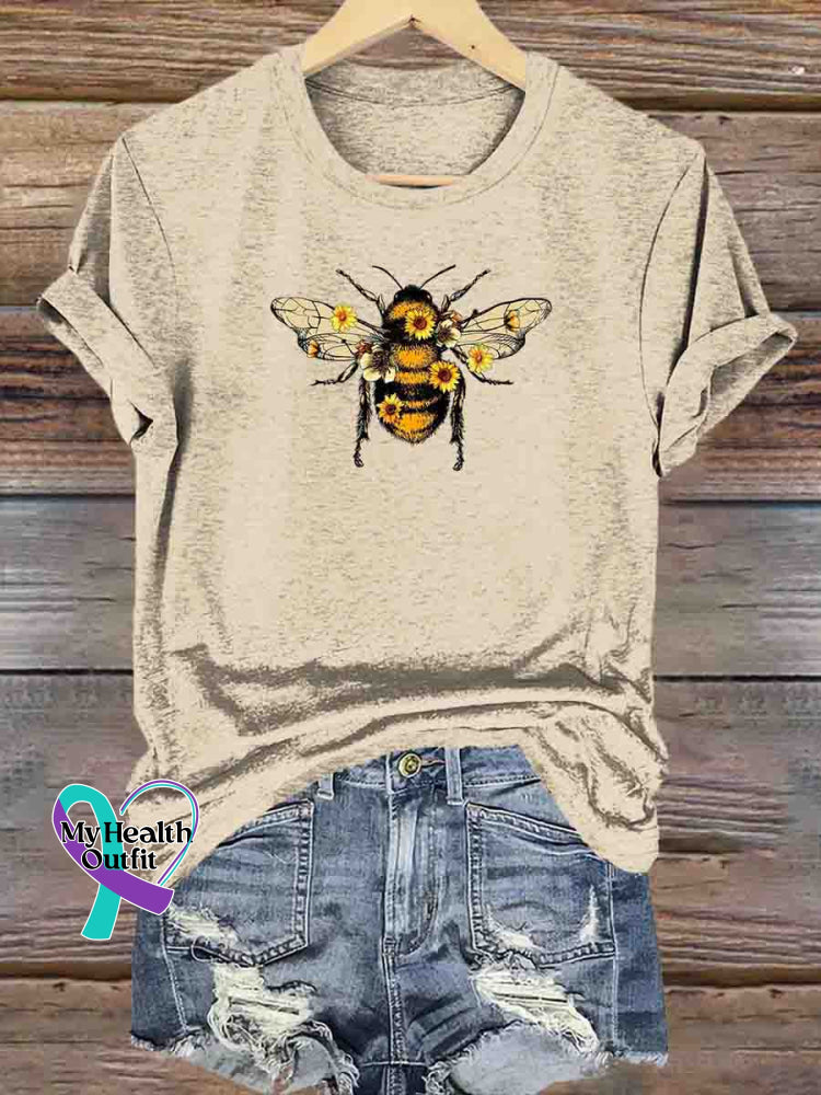 Let It Bee T-shirt Apricot / S